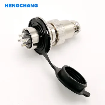 

M20/GX20/DF20 4pins 20mm aviation connector Wire Panel Connector Socket and Plug With Flange 2set/lot