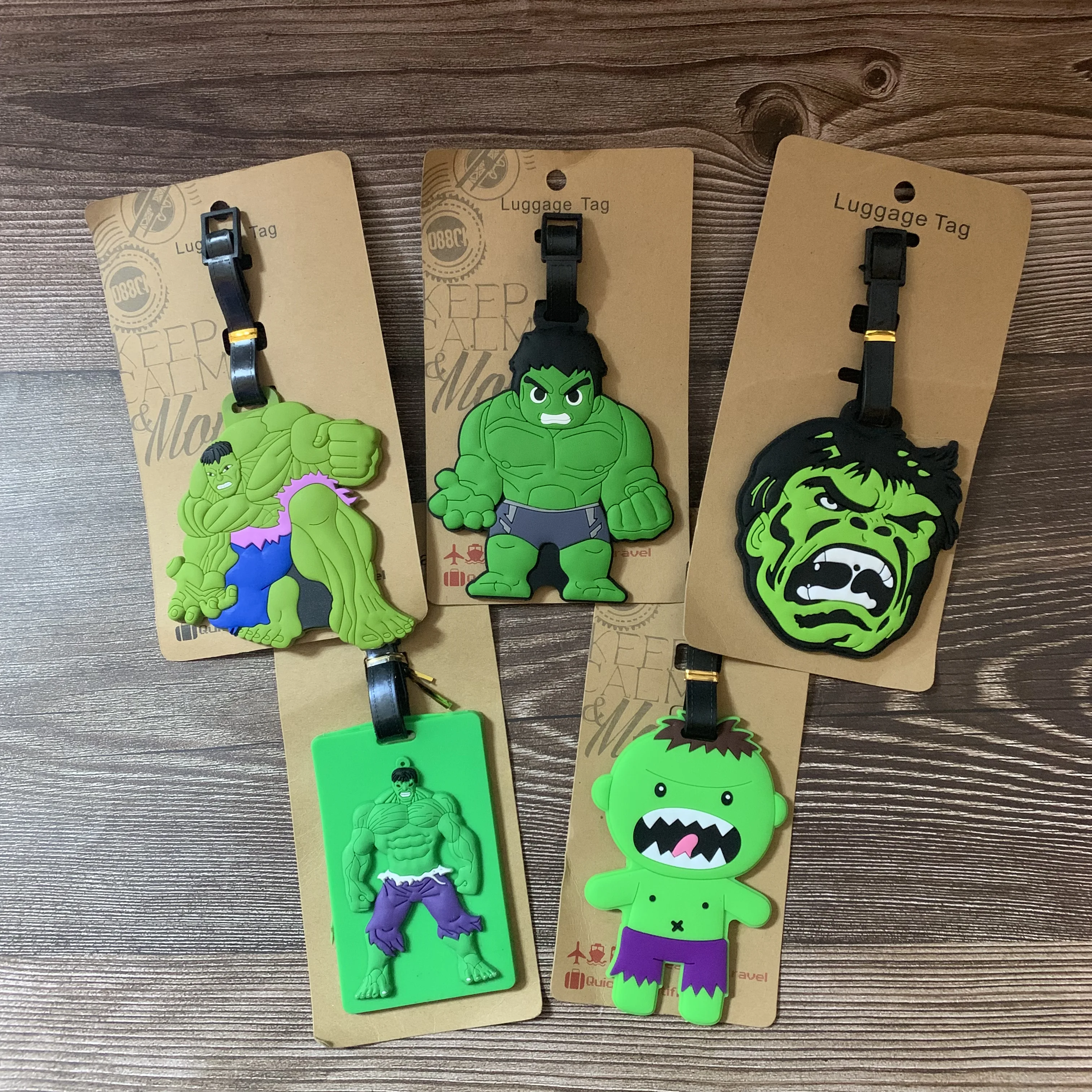 

super man Green Hulk Anime Travel Accessories Luggage Tag Suitcase ID Address Portable Tags Holder Baggage Labels New
