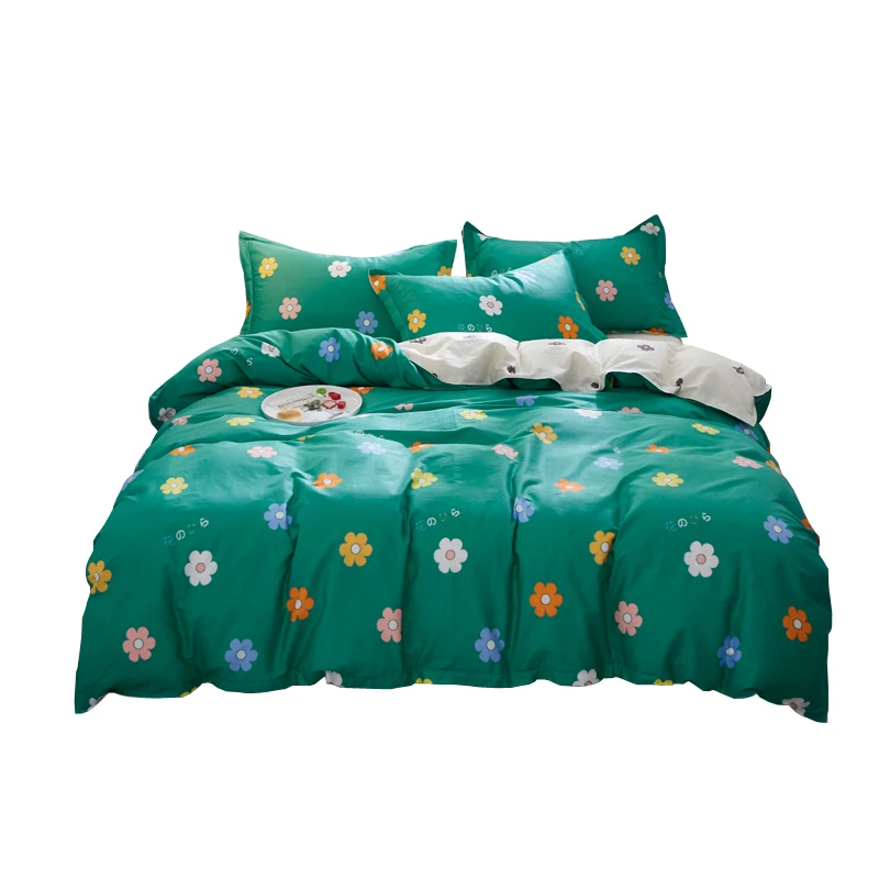 XP19330 С геометрическим принтом в мультипликационном стиле хлопок комплект одежды для взрослых и детей с принтом пуховых клетчатых Одеяло крышка Flatsheet наволочка постельных принадлежностей 3/Комплект из 4 предметов - Цвет: XP19330