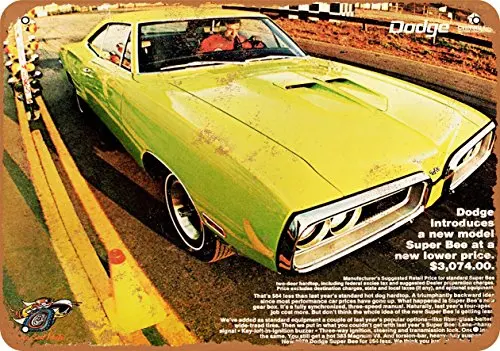 

Металлический знак-1970 Dodge Super Bee-винтажный Настенный декор для кафе, пива, бара, декоративные поделки