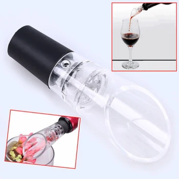 

1PCS Red Wine Aerator Wine Pourer Pour Spout with Rubber Bottle Stopper Decanter Bar Tools
