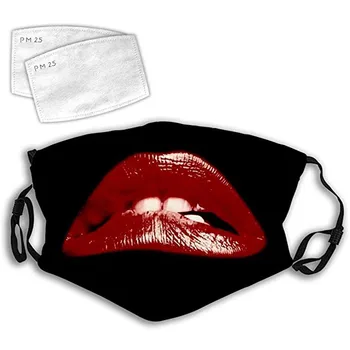 

Unisex Fuuny 3D Cotton Mouth Mask Sexy lips big mouth Print Replaceable PM2.5 Filter Anti Dust Washable Face Cover mascarilla