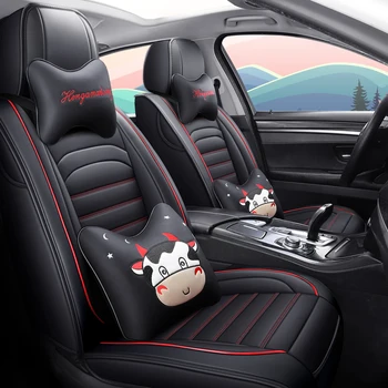 

Full Coverage Eco-leather auto seats covers PU Leather Car Seat Covers for kia niro optima sorento soul spectra sportage 2 3 4