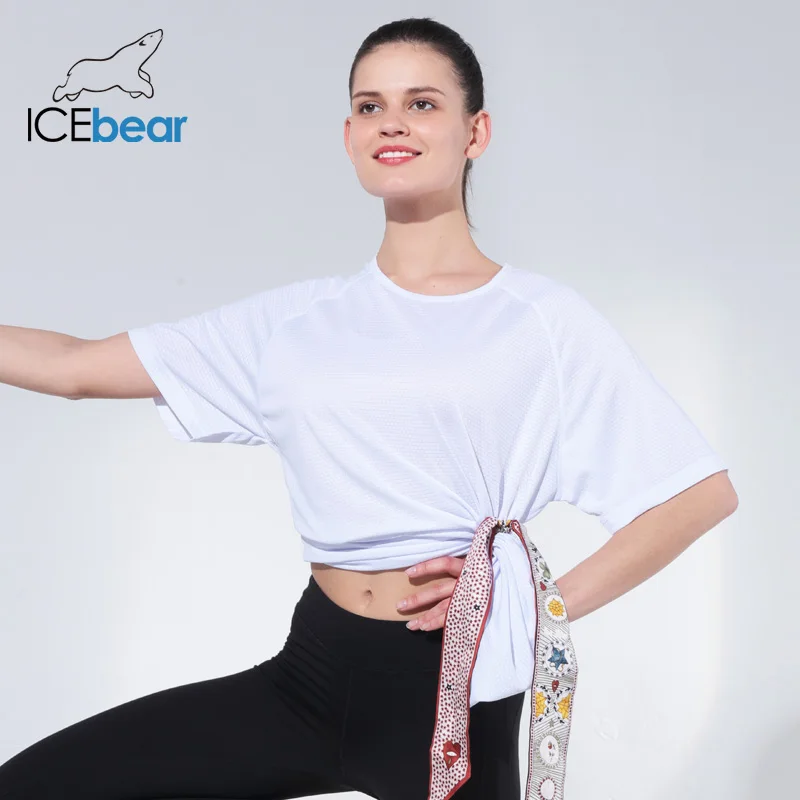 Icebear 2020 лето новая футболка быстросохнущая фитнес с короткими рукавами футболки