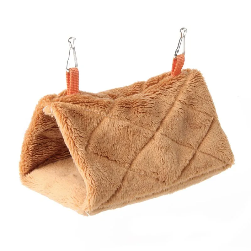 Plush Parrot Hammock Hanging Cage Cave Snuggle Soft Hut Tent Bed Bunk Bird Pads