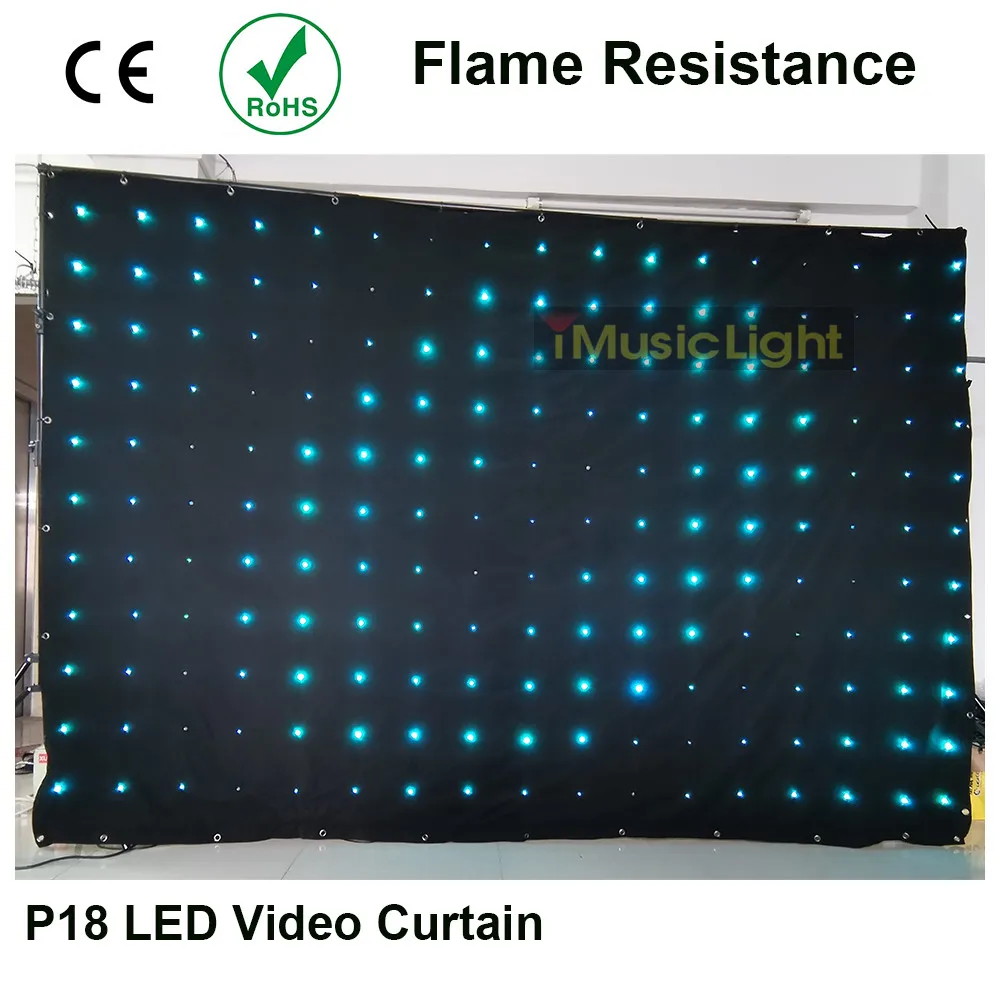  DJ  Ʈ Ŭ   LED  Ŀư, 80  ִϸ̼ , P18, 2M x 3M, 187  LED DMX512