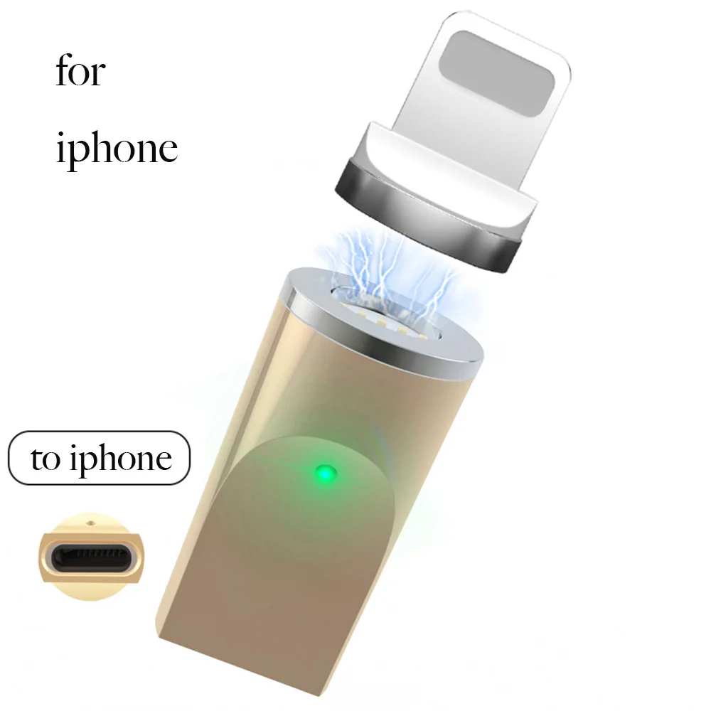 Micro USB 3.0 Magnetic Adapter Charging for Android Huawei USB Cable Magnetic Charger for LG Moto Xiaomi 3 In1 for SAMSUNG S9 - Цвет: iPhone to iPhone