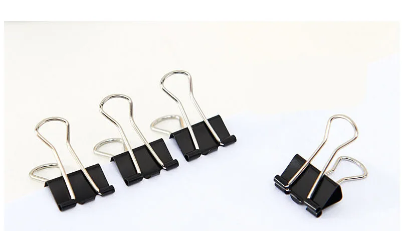 M&G Stationery Black And White with Pattern 19mm Binder Clips 12 Boxed Wallet Office Learning Clip ABS92730