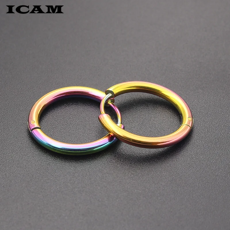 ICAM серебряные черные простые серьги-кольца с ушками для женщин мини маленькие серьги-кольца с пряжкой в виде кости уха круглые серьги-кольца