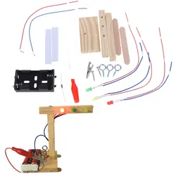Мини дети научный эксперимент для детей мальчиков DIY игрушки деревянный светофор светодиодный студенческий Gizmo Обучающие Развивающие