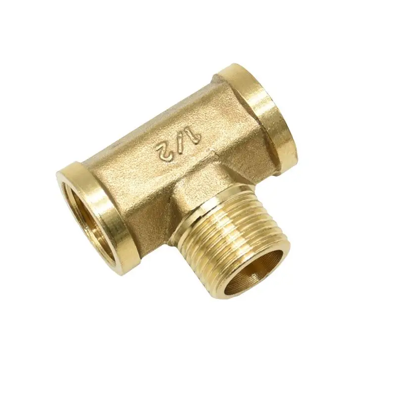 Мужской 1/" тройник разъем латунь женский Водостоки Т-образным ремешком 3 Way Pipe Fitting переходника для адаптера для воды 6 шт