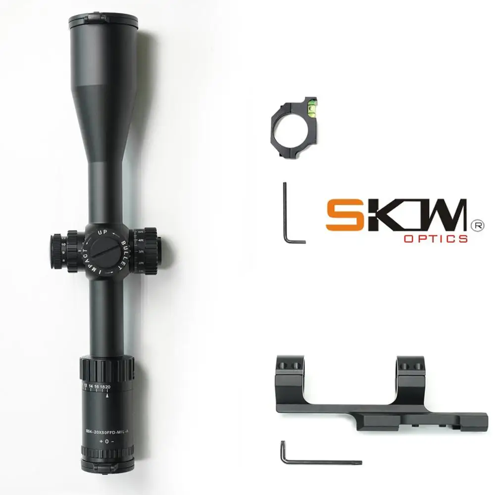 SKWoptics 4-20x50FFP-MIL-A первая фокальная плоскость ffp прицел охотничья сетка сверхмощный прицел дальний прицел