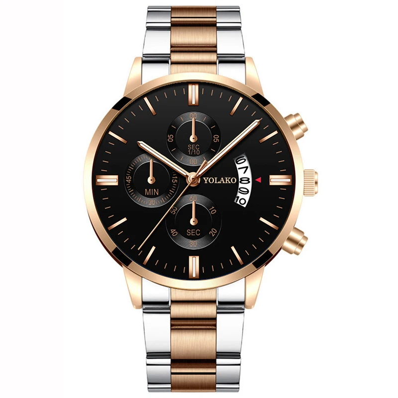 Mens Brand Watches Fashion Men Business Casual Stainless Steel Analog Quartz Wristwatch Male Black Leather Bracelet Watch Clock 