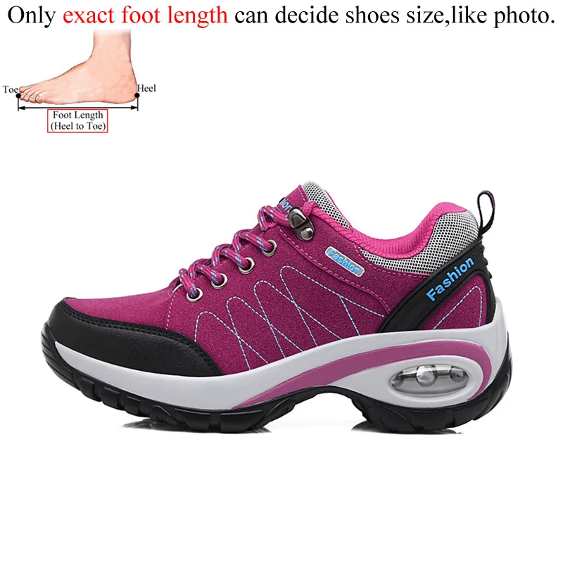 Rose Red Женская обувь для активного отдыха; обувь для пешего туризма; Водонепроницаемая Обувь для скалолазания; zapatillas mujer; женские кожаные кроссовки; коллекция года; senderismo - Цвет: Rose Red