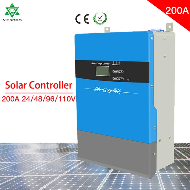 Kit placa solar 200W 12V Batería 200Ah gel Regulador de carga PWM 20A NV20