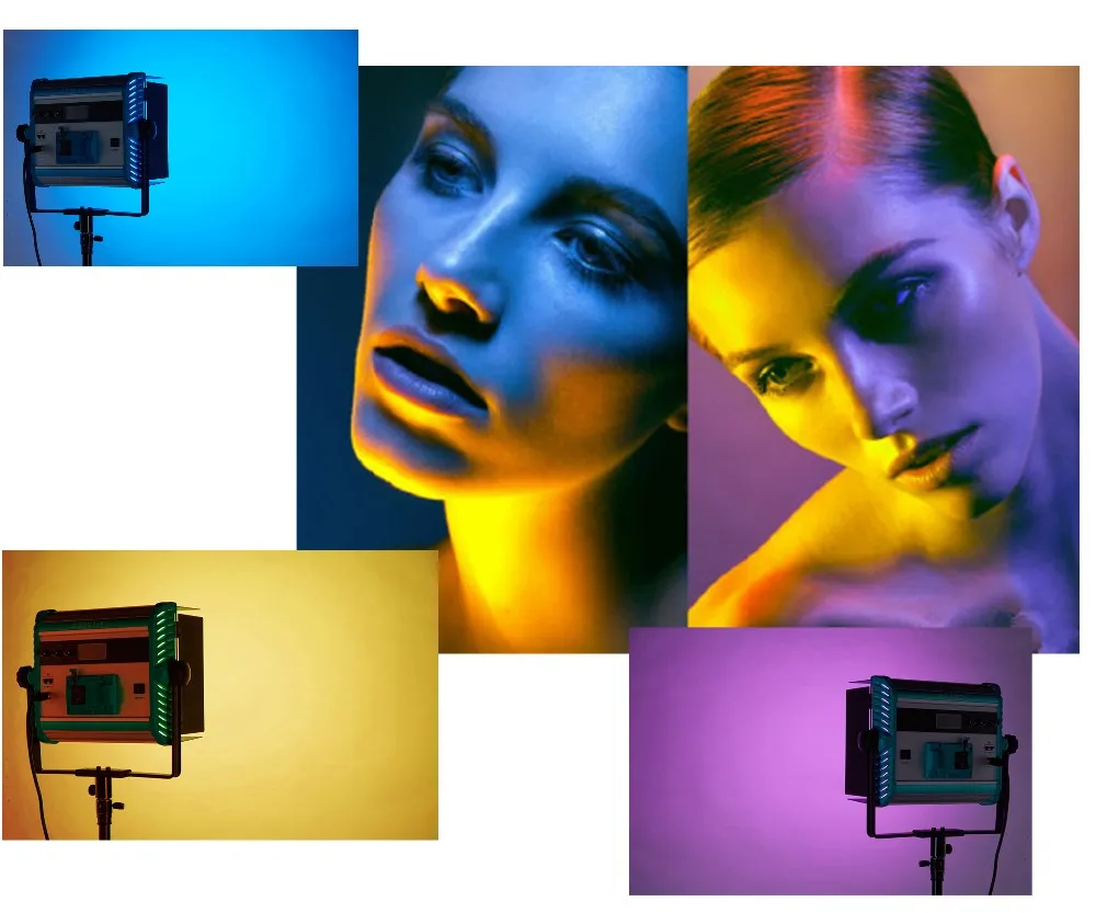 A1200C управление приложением RGB светодиодный светильник 4 цвета фотография Pro мягкая световая панель Barndoors/DMX совместимая фотостудия видео пленка лампа