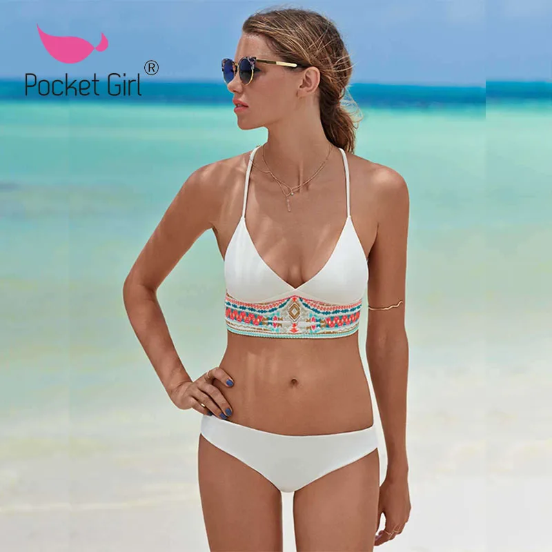 Купальники женские Pocket Girl новинка 2020 черные купальники с вырезами и белым