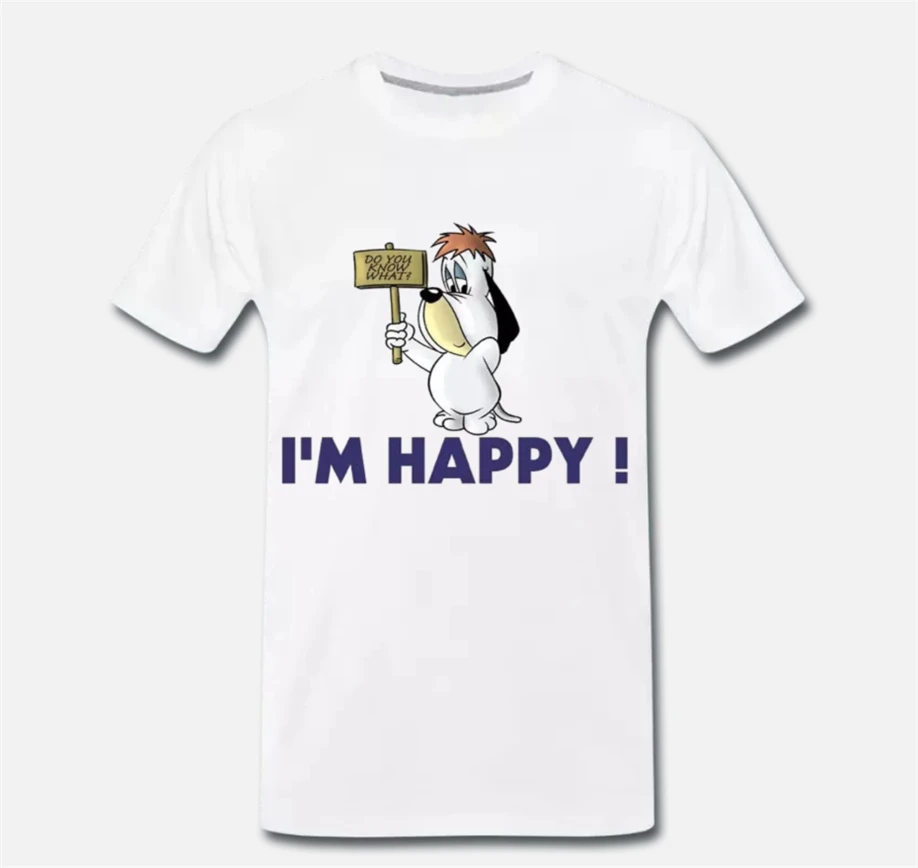 Футболка трикотажная футболка с надписью Droopy I Am Happy Fun Cardboard для детей 80 1 S M L Xl |