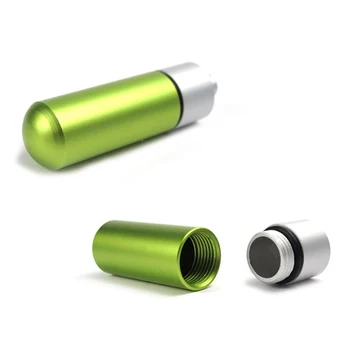 

Aluminum Waterproof Canister Case Portable EDC Tool Seal Capsule Container Bottle Tank Outdoor Emergency Survival Pill Holder