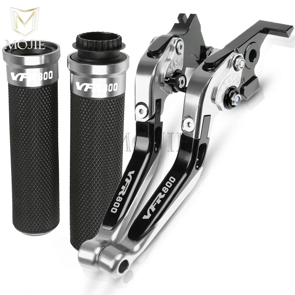 Silver For Honda VFR800 VFR 800 1998-2004 1999 2000 2001 2002 2003 Motorcycle Accessories Brake Clutch Levers Handlebar Hand Grips Set - Цвет: Silver