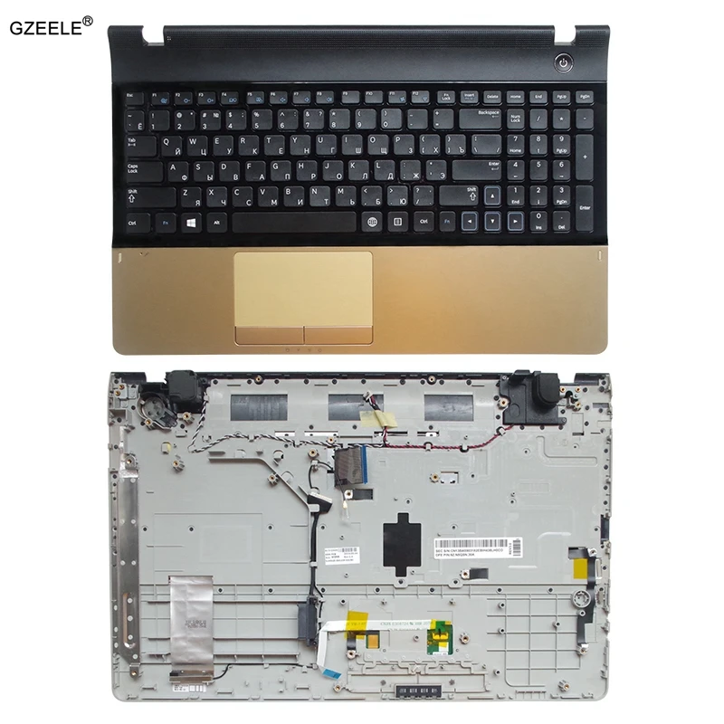 Клавиатура для ноутбука samsung NP300E5A NP305E5C NP300e5x NP305E5A 300E5A 300E5C 300E5Z RU с золотистым