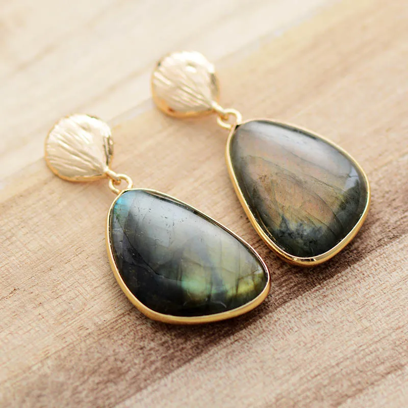 Exclusive Gems Stone Earrings Women Labradorite Drop Earring Classic Elegant Earrings Jewelry Gifts Dropship - Image 2