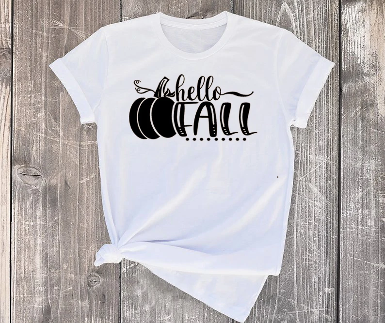

Hello Fall футболка с тыквой Harajuku забавные Camisetas хлопковая Эстетическая винтажная гранж графическая Женская Повседневная футболка унисекс Топ Футболка
