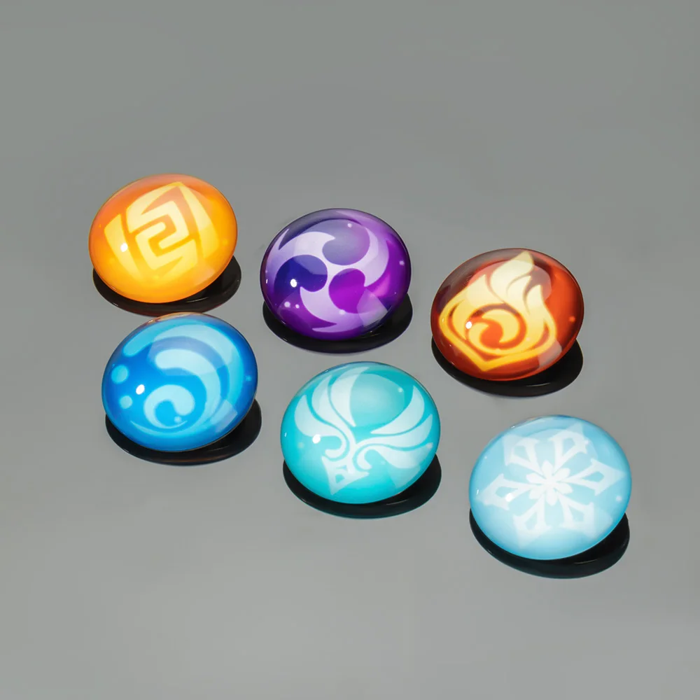 Genshin Impact Eyes Of God Badge Pin Cosplay Game Souvenir Collection Brooch Pins Accessories Props