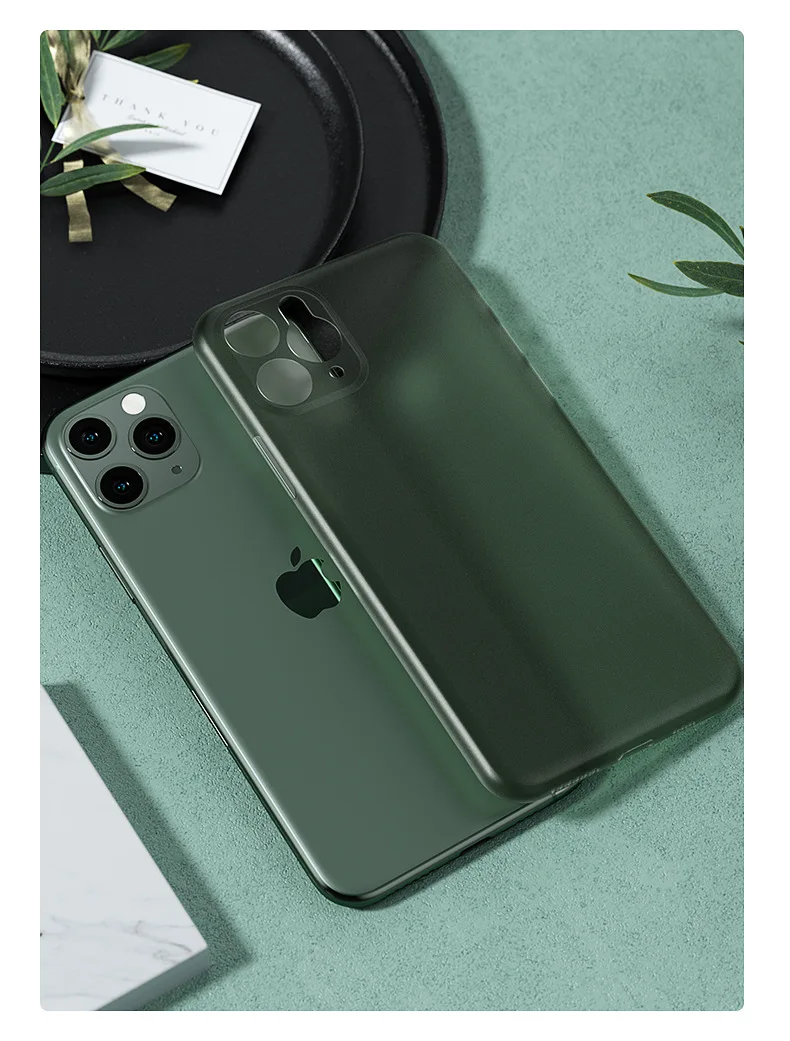 Green Ультратонкий ПП матовый чехол для iPhone 11 Pro Max X XR XS защитный чехол для iPhone 7 8 6 6s Plus 5 5S SE тонкий противоударный чехол - Цвет: Green