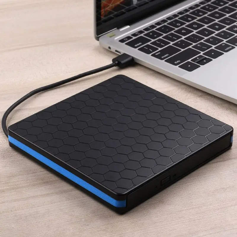 Внешний DVD привод тонкий USB 3,0 DVD RW CD горелки ридер плеер для портативных ПК Внешний DVD привод Оптический