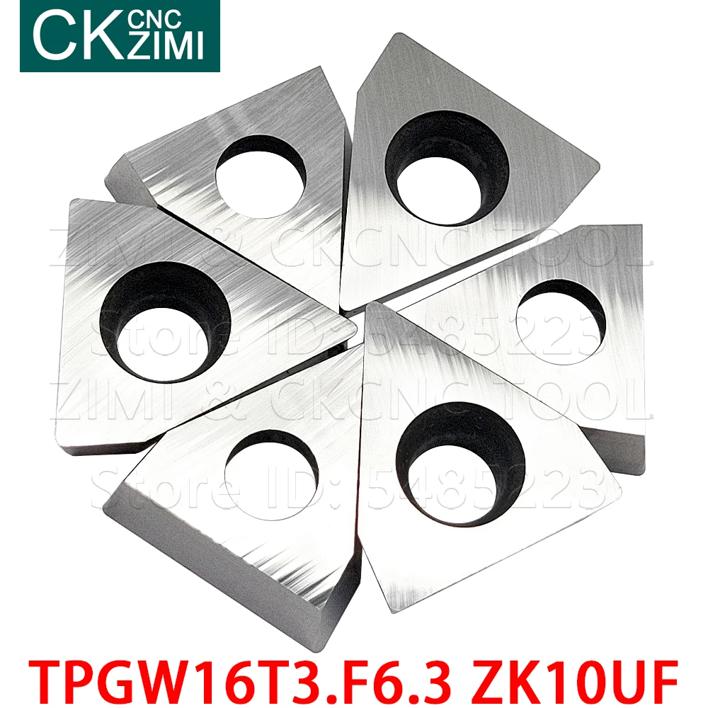 

TPGW16T3.F6.3 ZK10UF Carbide inserts milling Inserts Cutting tools CNC Chamfering knife indexable Metal lathe tools for steel