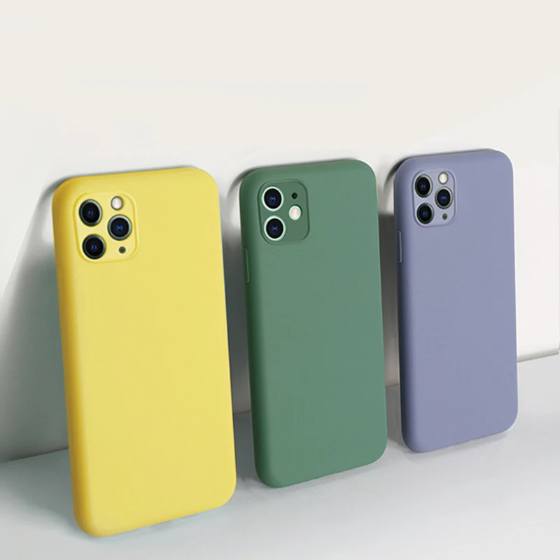 

Precise Hole Position Case Soft Liquid Silicone Phone Cover Shell Coque Funda for iPhone 11 Pro Max XS Max X XR 6 6S 7 8 Plus