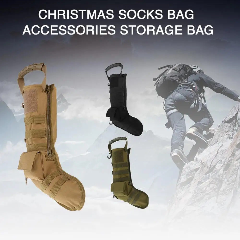 

Christmas Stocking Socks Tactical Bag Dump Drop Pouch Utility Storage Bag Military Hunting Pack