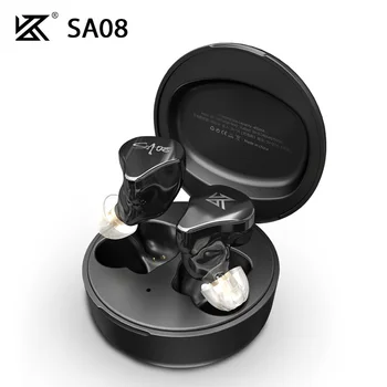 

KZ SA08 TWS 8BA Units Bluetooth5.0 Earphone Wireless Earbuds Noise Cancelling Touch Control Sport Headset