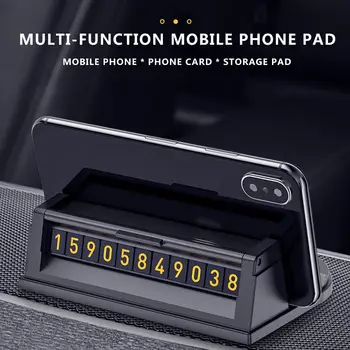 

Multipurpose Car Temporary Parking Card Telephone Number Plate Multi-functional Concealed Phone Holder Car Accessories