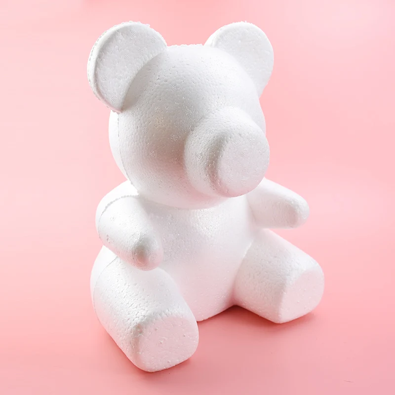 1pcs 20cm/30cm Artificial Flowers Foam Teddy Bear of Roses Mold DIY Gifts Polystyrene Styrofoam Wedding Valentine's Day Present