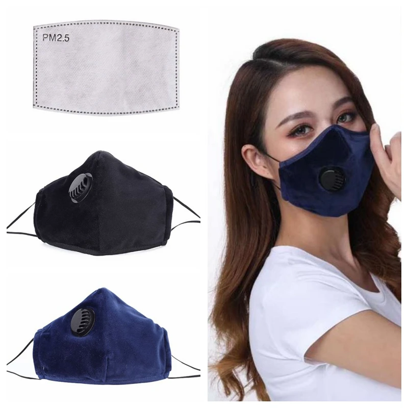 

PM2.5 Mouth Mask Anti Pollution Dust Respirator Washable Reusable Masks Cotton Unisex Mouth Muffle for Allergy/Asthma/Travel