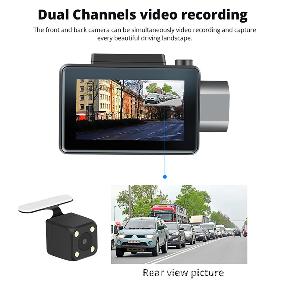 Автомобильный видеорегистратор 3G 3 0 с сенсорным экраном GPS 1080P Full HD двойным