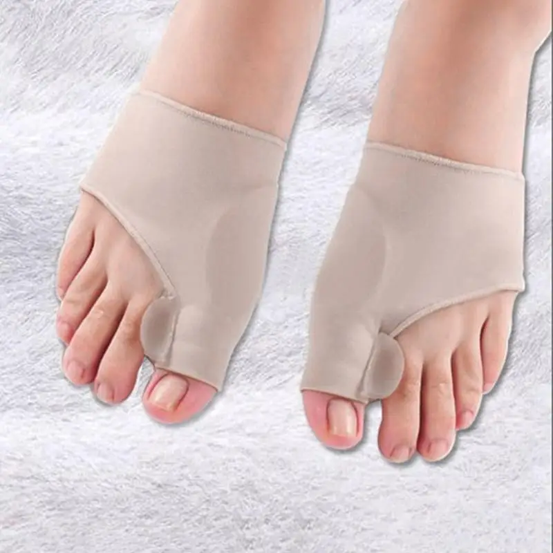 1 pair Toe Separator Hallux Valgus Bunion Corrector Orthotics Feet Bone Thumb Adjuster Correction Pedicure Sock Straightener