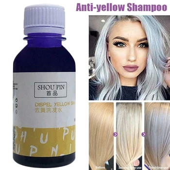 melhor O Champô Roxo Louro Roxo Eficaz Do Cabelo Shampoo Remove Tons Amarelos E Brassy Para O Tratamento Seco Do Champô Da Cinza De Prata