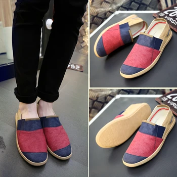 

Loafers Spring Summer Light Mixed Colors Canvas Youth Shoes Men Breathable Fashion Flat Footwear Walking Boat Men's casual Shoes
