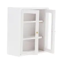 12 ° armario de madera en miniatura para casa de muñecas, organizador de armarios de 3 capas con estilo, muebles de dormitorio, conjunto de accesorios, adorno de escena de vida