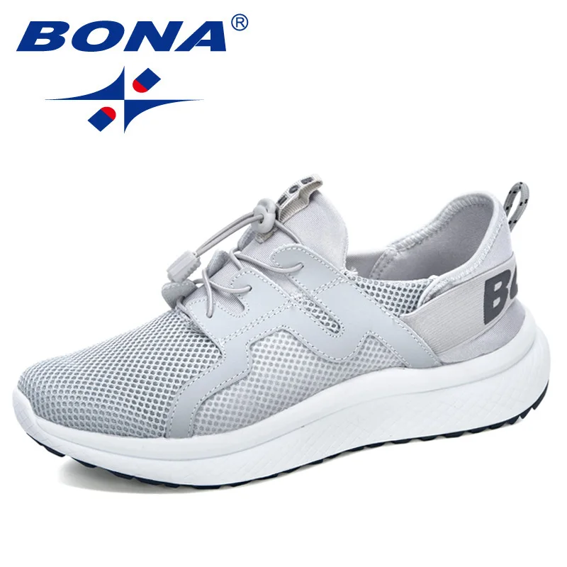 

BONA 2020 New Popullar Style Casual Shoes Men Walking Breathable No-Slip Shoes Man Mesh Outdoor Sneakers Footwear Male Trendy