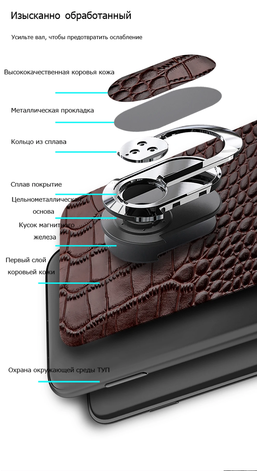 Чехол с магнитным кольцом для iphone 11 pro max из натуральной кожи, противоударный защитный чехол для iphone 7 8 Plus X XS XR 6 S 5 SE