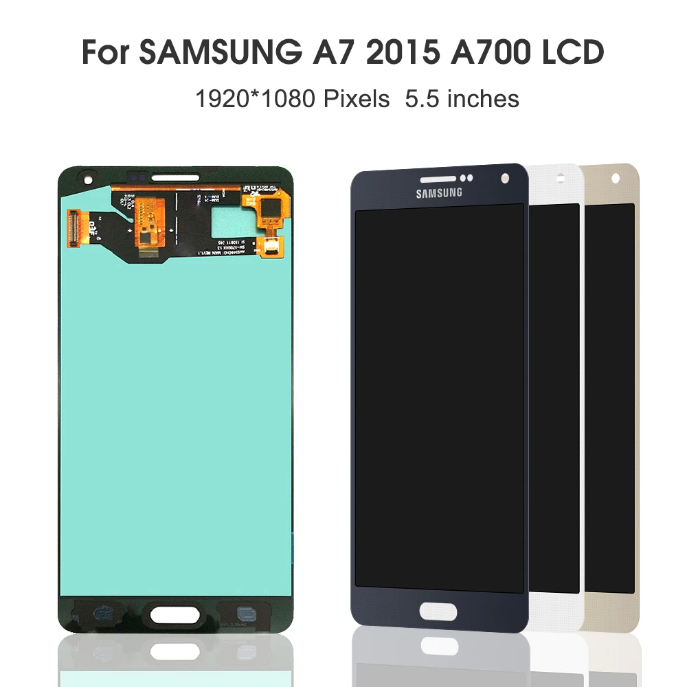 ЖК дисплей Super AMOLED 5 дюйма для SAMSUNG Galaxy A7 2015 A700 A700F A700H A700S с сенсорным экраном и