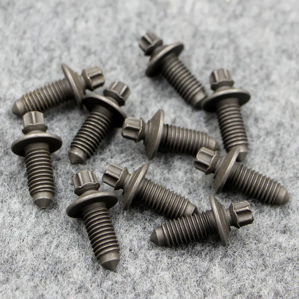 10 Uds. Aplicar a Golf 6 mk6 Octavia Jetta tiguan tornillo de fijación del cilindro de cerradura de encendido tornillo de fijación de base de aluminio de cerradura de encendido