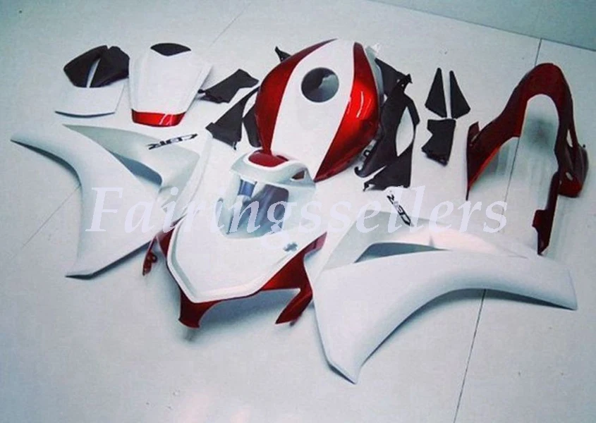 Инъекций ABS Полный обтекатели комплект Подходит для HONDA CBR1000RR 2008 2009 2010 2011 CBR1000RR 08-11 CBR1000 обтекатель, черные, красные, Пламенные со стразами - Цвет: Red black