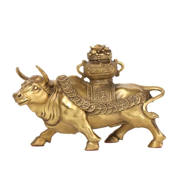 

MOZART Pure Copper Bull Cornucopia Cattle Decoration Bull Twelve Zodiac Cattle Craft Decorations