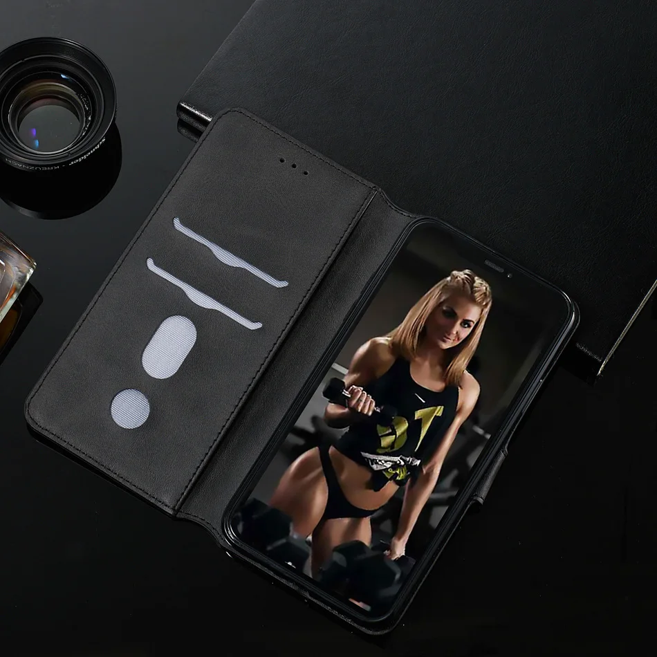 Кожаный чехол-книжка для huawei P Smart+ Чехол для мобильного телефона чехол-книжка для huawei P smart Plus Магнитный чехол-кошелек s