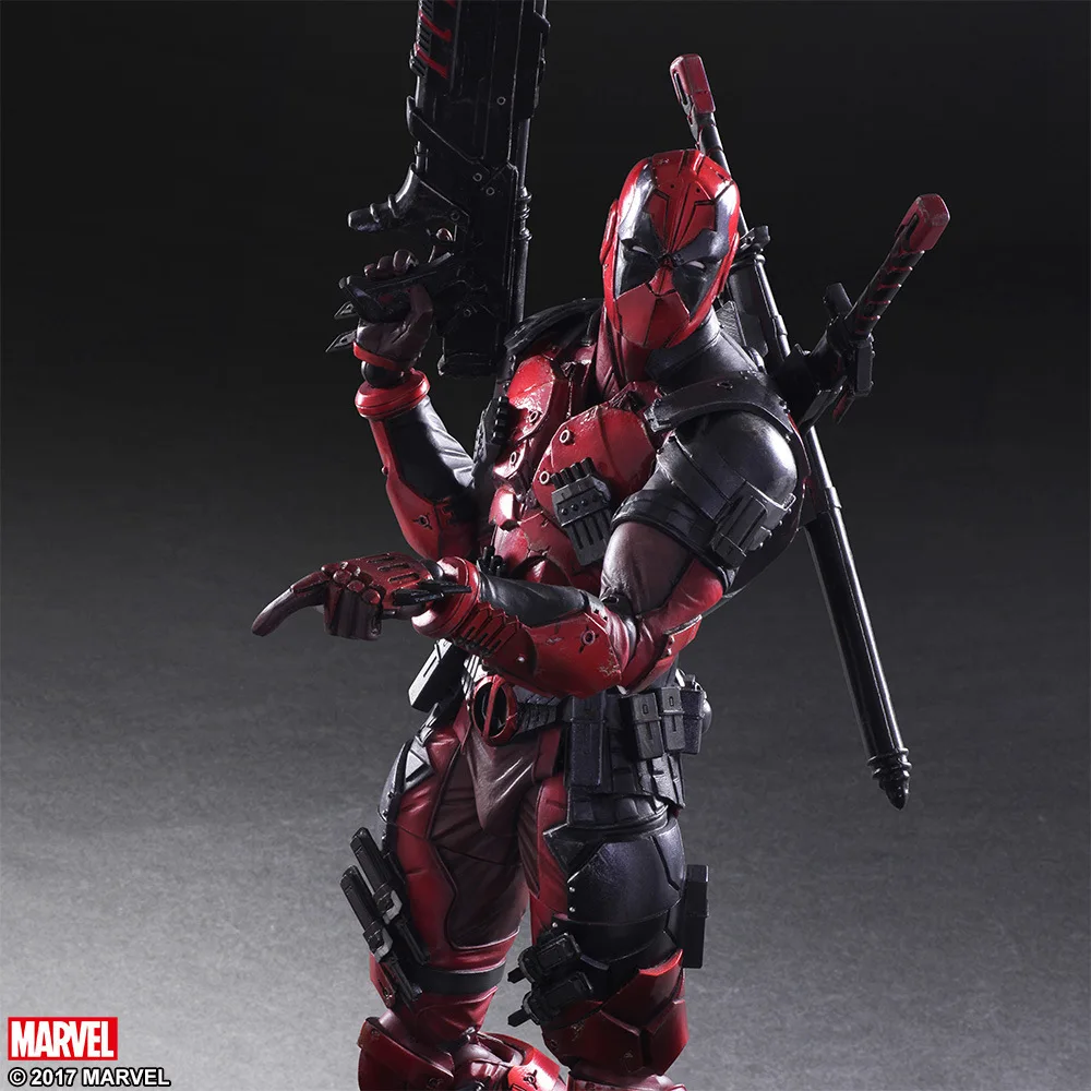 Meng Poetry Play Arts Change Marvel Heroes PA Change Deadpool Mobile Garage Kit Model Ornaments